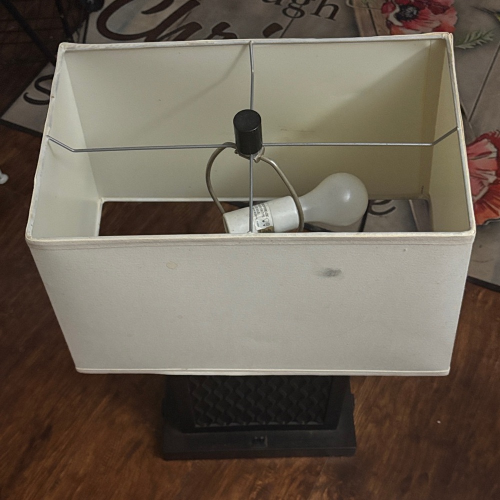 Modern Cream Rectangular Table Lamp